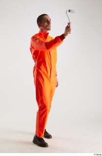 Shawn Jacobs Painter in Orange Pose 2 standing whole body…